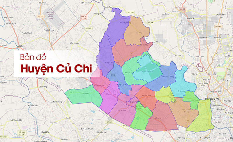 Bản đồ Huyện Củ Chi: Cập nhật quy hoạch, vị trí các xã, tiện ích xung quanh