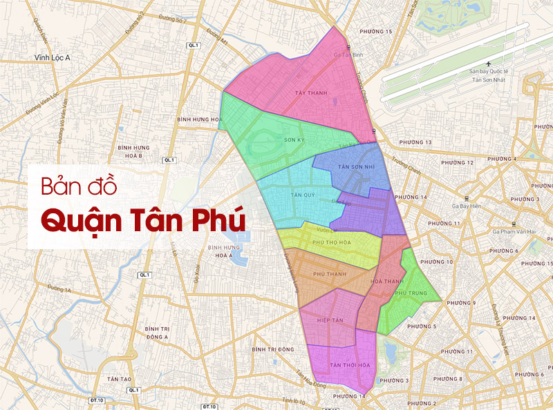 Bản đồ Tân Phú - Định vị Địa lý - TP.HCM