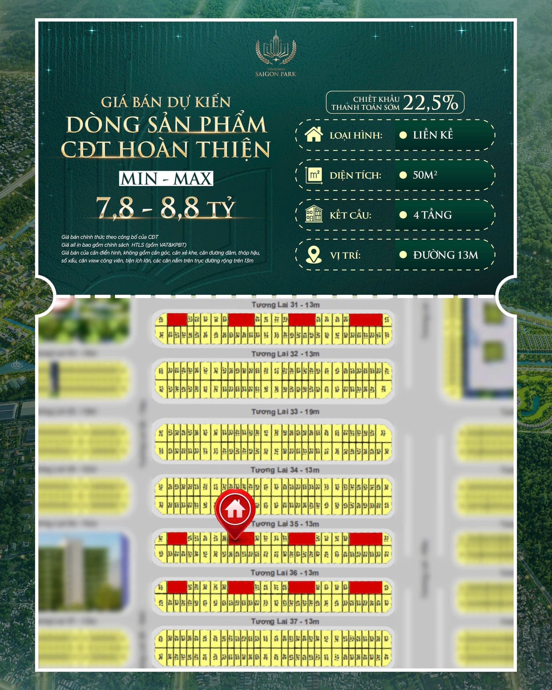 Giá bán căn hộ hoàn thiện từ chủ đầu tư tại Vinhomes Saigon Park
