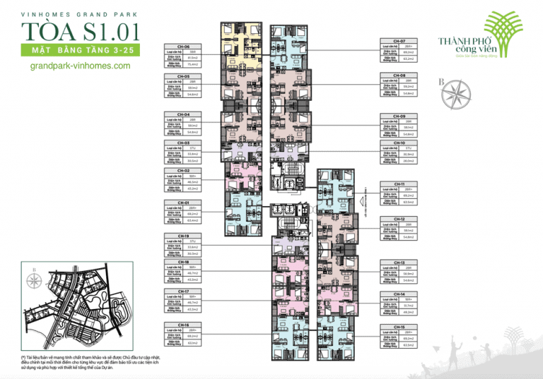 Căn hộ The Rainbow S1.01 Vinhomes Grand Park: Cuộc sống tiện nghi, hiện đại