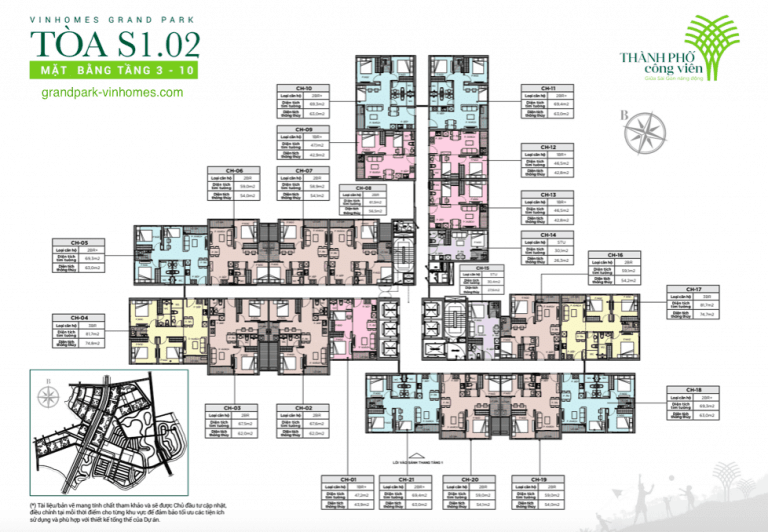 Căn hộ The Rainbow S1.02 Vinhomes Grand Park: Cuộc sống tiện nghi, hiện đại