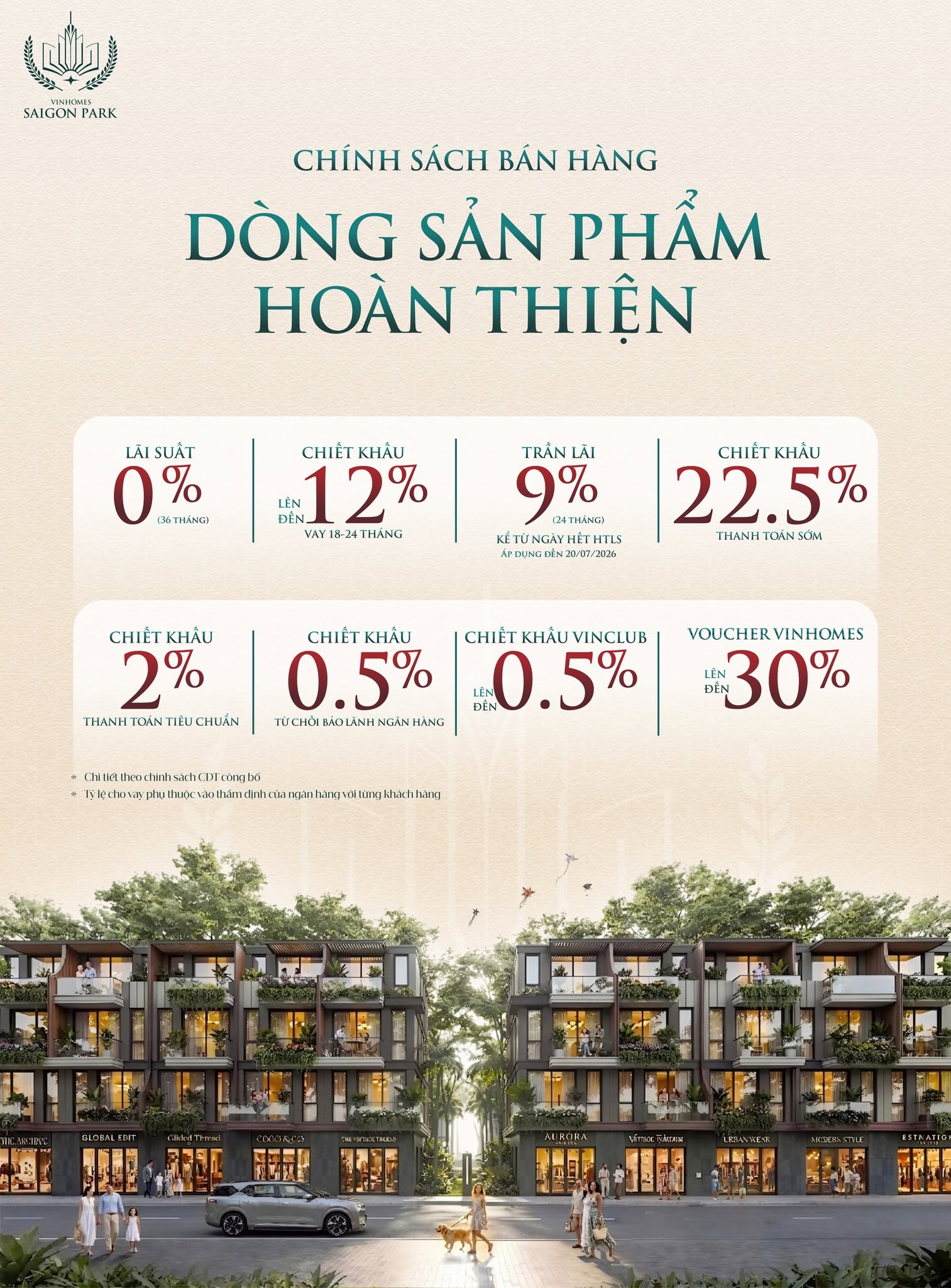 Chi tiết ưu đãi mua nhà Vinhomes Hóc Môn tháng 7/2026