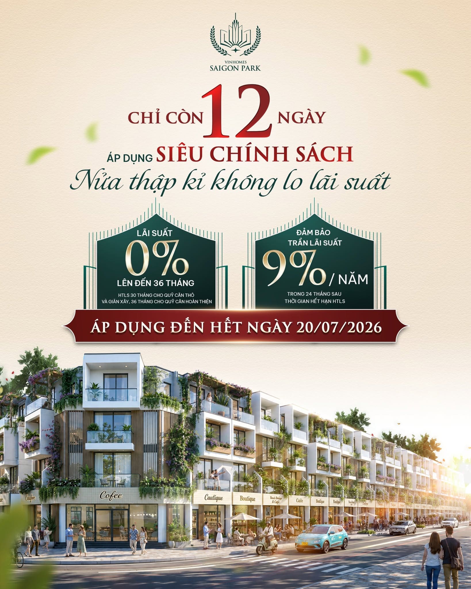 Mua nhà Vinhomes Hóc Môn với gói hỗ trợ lãi suất 5 năm