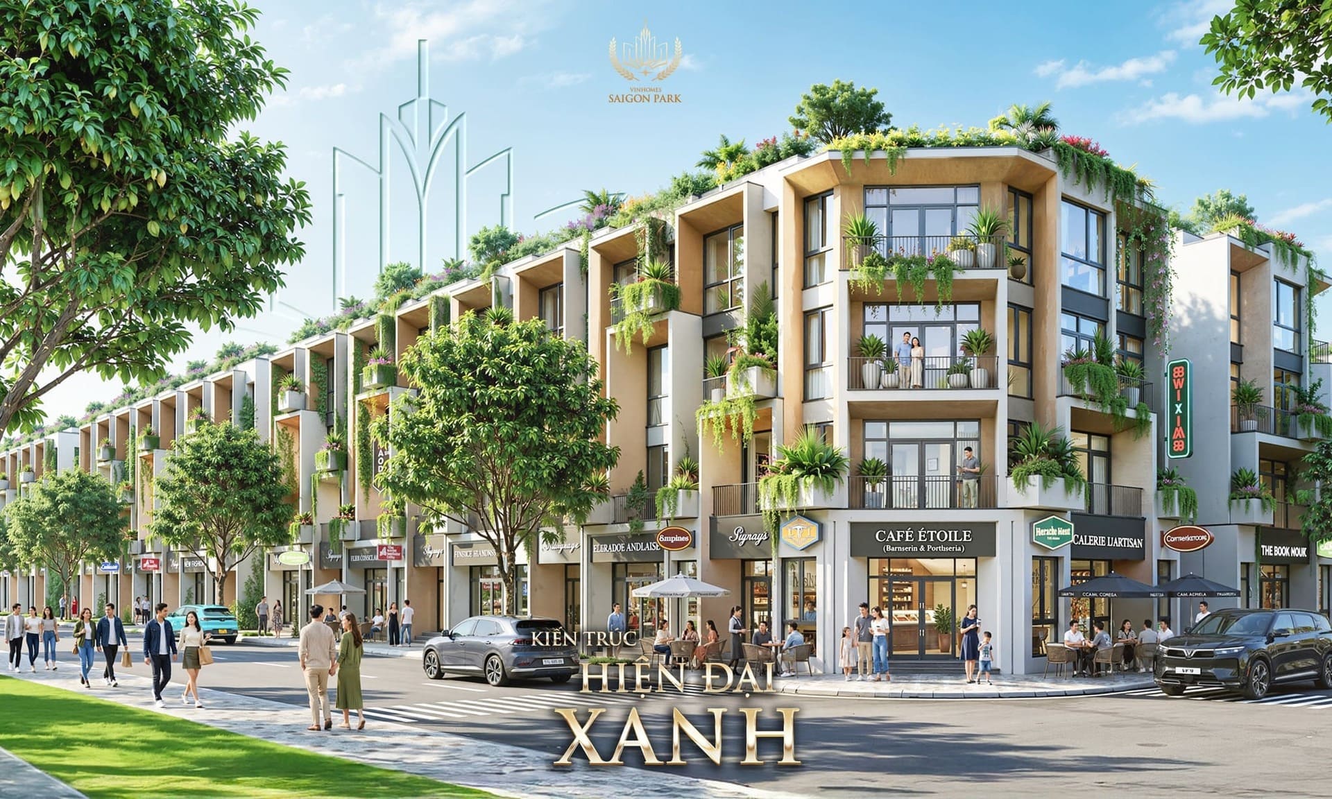 Kiến trúc xanh mát và đồng bộ tại Vinhomes Saigon Park