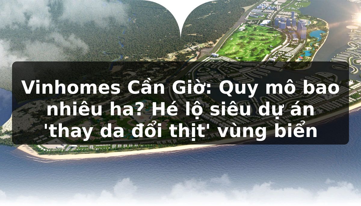 Vinhomes Cần Giờ: Quy mô bao nhiêu ha? Hé lộ siêu dự án 'thay da đổi thịt' vùng biển