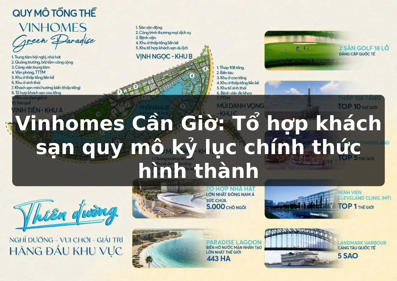 Vinhomes Cần Giờ: Tổ hợp khách sạn quy mô kỷ lục chính thức hình thành
